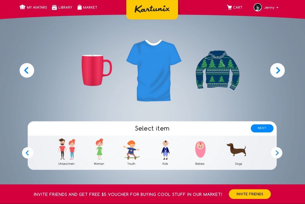 Virtual item selection