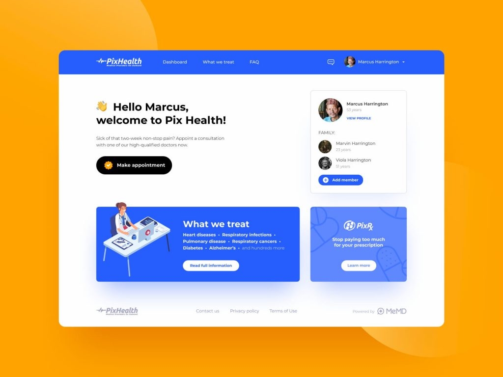PixHealth dashboard